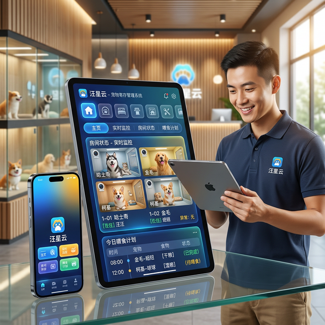 Wxingyun facility management view on mobile and tablet